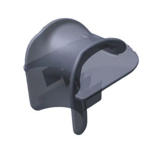 A black plastic dental bite block features a curved, ergonomic design and a flat, angled plate—functionally similar to the BrandTech HandyStep S Shelf/Rack Mount.
