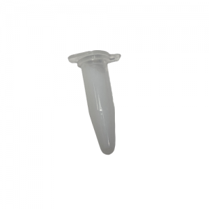 A clear plastic microcentrifuge tube with a snap cap, ideal for lab sample storage or centrifugation, and compatible with Labnet Excel Lubricant (Labnet International) for smooth use.