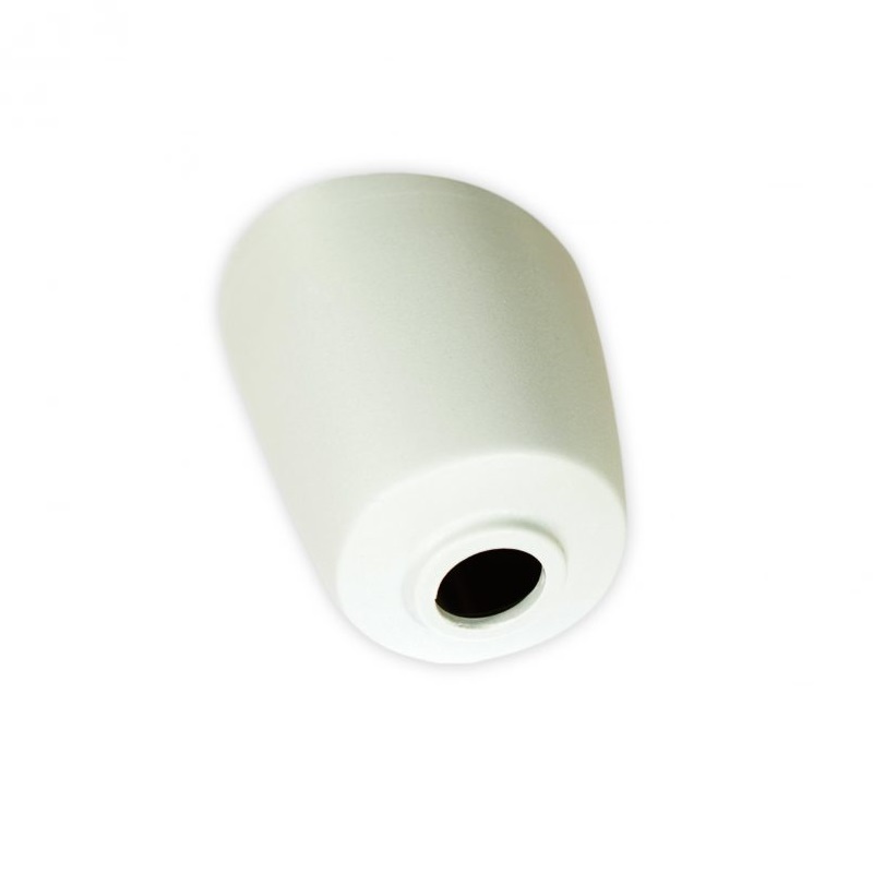TS1060810 A white, cylindrical lower part for Thermo Scientific Finnpipette Focus (Short)/Novus Tip Ejector, single channel, 5mL—shown against a plain white background and designed for precise pipetting.