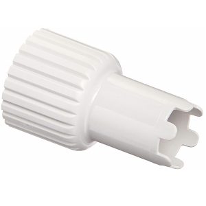 The Hamilton SoftGrip Calibration Key (Hamilton) is a white plastic key with a ridged grip and notched end for easily turning radiator valves.