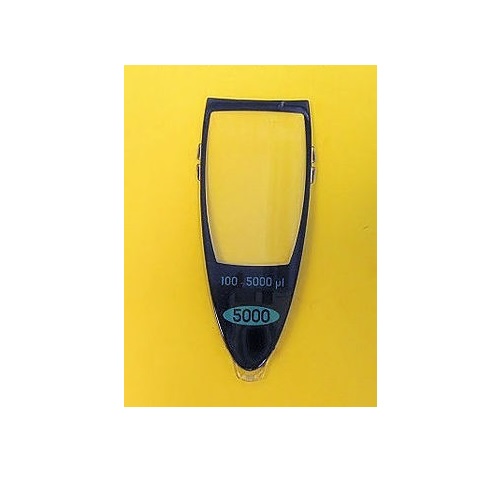 A Sartorius Picus / Picus NxT LCD Window pipette tip set to 5000 μL is displayed on a yellow background.