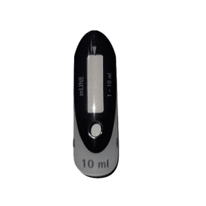 A black and gray Sartorius mLINE Display Window Single Channel pipette tip, New Style, labeled 1–10mL with a 10mL capacity marking at the bottom.