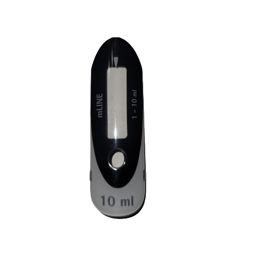 SA LH-726218 A black and gray Sartorius mLINE Display Window Single Channel pipette tip, New Style, labeled 1–10mL with a 10mL capacity marking at the bottom.
