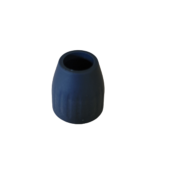 A dark gray eLINE / Picus Tip Cone Locking Ring for single channel (Sartorius) with a rounded top and ridged sides, isolated on a white background.