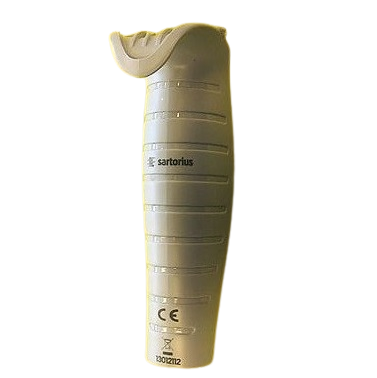 A white Picus / Picus NxT Back Cover - Older Version (Sartorius) with horizontal grip lines, CE marking, and product info printed on the front.