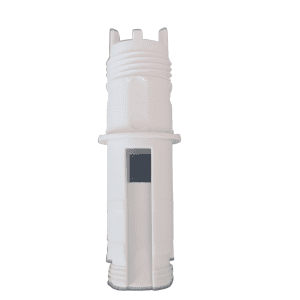 A white plastic Picus Adapter, Single Channel, 5mL, 10mL (Sartorius), with a rectangular black window and ridged top, is shown against a plain background.