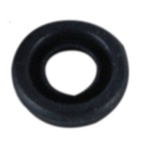 A black rubber grommet with a central hole, shown on a white background—perfect for securely fitting a Rainin Pipet-Lite XLS+ Lip Seal Single Channel 200μL pipette.