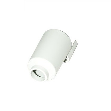 EP022476548 Research Pro Ejection Sleeve, Single Channel, 5000μL (Eppendorf) shown as a white cylindrical fixture with an adjustable mounting bracket against a plain white background.
