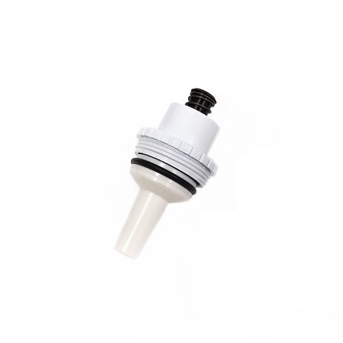 White plastic and black rubber piston assembly for Rainin Pipet-Lite/XLS/XLS+/Pipet-Plus, L, RL, SL, XLS 10mL (LTS & Trad Shafts), shown isolated on a plain white background.