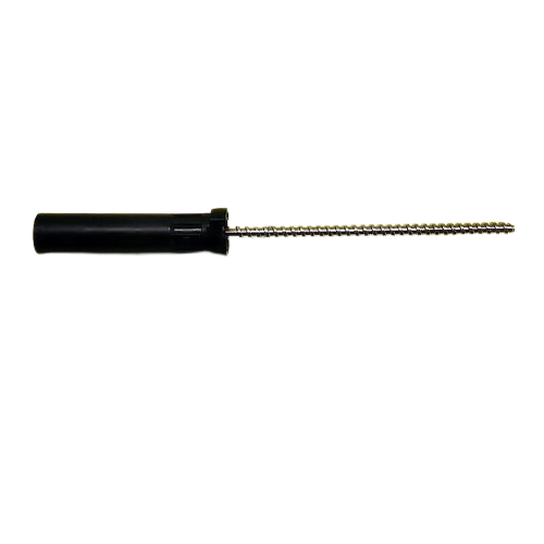 SA_LH-736030 A Picus / Picus NxT Actuator Rod, Multichannel, 10μL (Sartorius), with a metal spiral file and black plastic handle, is often used as a dental or cleaning tool and is displayed against a white background.