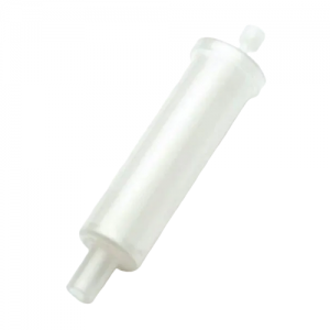 An Eppendorf Maxitips S, a dispensing part with a cylinder and piston design, is shown against a white background; the pack contains 30 pieces.