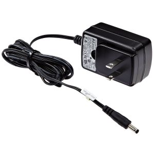 A BrandTech accu-jet pro AC Adapter / Battery Charger, 120V, with a black two-prong plug and long cable ending in a barrel connector.