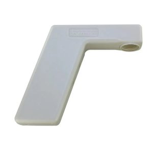 The Original Pipet-Aid Handle Shell (Drummond) is a white, L-shaped plastic handle with a threaded end for attachment to compatible Drummond Pipet-Aid devices.