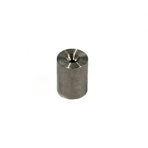 The SoftGrip Seal Spacer, Single Channel, 2μL (Hamilton) is a cylindrical metal component with a top central hole, designed for 2μL applications and shown against a plain white background.