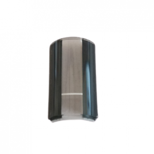 A dark gray, curved Research Window, 2.5μL (Eppendorf), with a rectangular base and rounded top edge, is placed on a white background.