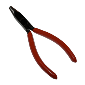 A pair of Eppendorf Research Plus Service Pliers, Single & Multichannel, All Volumes, with red handles, isolated on a white background.