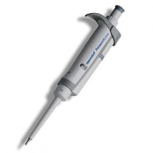 The Research Plus Pipette, Single Channel, Variable Volume, 0.5-10μL, Medium Gray (Eppendorf) offers precise liquid measurement and transfer for laboratory use.