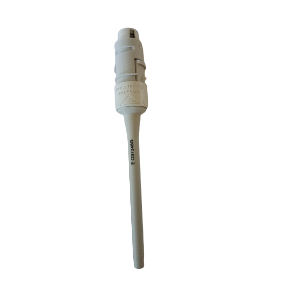 The Reference 2 Lower Part, Orange, 300μL (Eppendorf) is shown on a plain white background; it features a push-release connector and numeric code, and is compatible with Eppendorf 300μL pipettes.