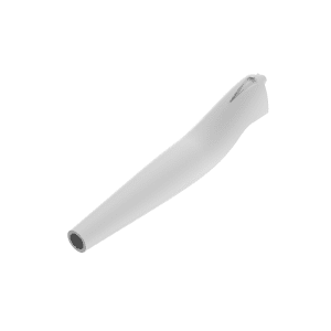 A white, curved plastic nozzle with a circular opening, designed for Gilson Pipetman Plastic Tip Ejector models P20, P20N, P20G, and P20L.