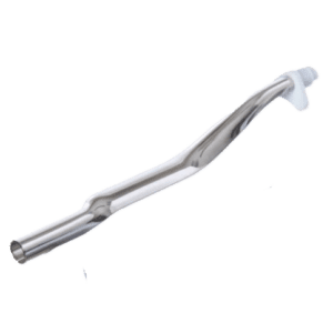 A Pipetman Tip Ejector P20, P20G, P20L, or P20N by Gilson, featuring a metal body and white plastic end, is shown against a plain light background.