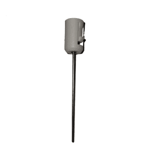 A white plastic cylindrical Labnet Excel Piston Assembly, Single Channel, 20μL, featuring a long thin metal probe, is shown against a plain white background.