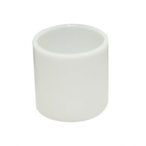 Labnet Compression Bush, Single Channel, 10mL (Labnet): A plain white cylindrical plastic sleeve designed for single channel use, shown against a white background.