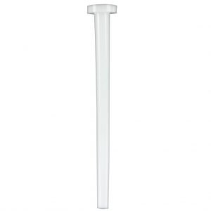 A Labnet Compression Bush, Single Channel, 10μL (Labnet), featuring a white plastic body with a flat circular head and tapered shape, is displayed against a plain background.