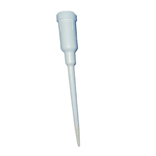 A Nichipet Premium Nozzle Cylinder, 2μL (Nichiryo), featuring a threaded cap and white finish, isolated on a white background.
