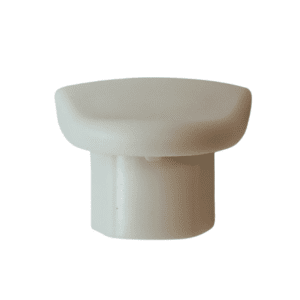 A small, light gray plastic ejector button with a flat, curved top and cylindrical base for Nichipet Premium, Nichipet Premium LT, and Oxford Benchmate L pipettes (Nichiryo), displayed on a white background.