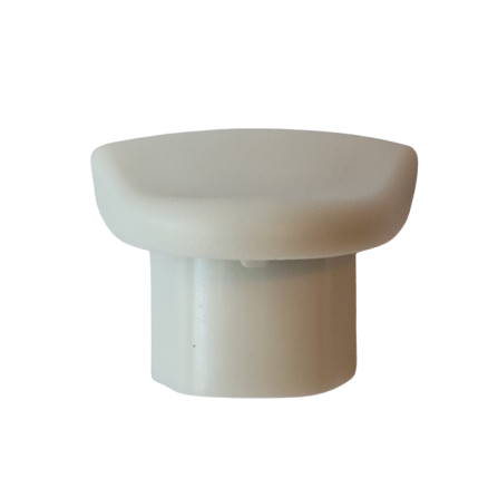 NI 00-NP-1810000 A small, light gray plastic ejector button with a flat, curved top and cylindrical base for Nichipet Premium, Nichipet Premium LT, and Oxford Benchmate L pipettes (Nichiryo), displayed on a white background.