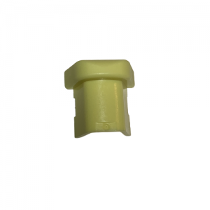 A small, yellow, cylindrical plastic cap with a wide top, shown on a white background—compatible with Nichiryo / Oxford Ejector Button, All Volumes (Nichiryo).