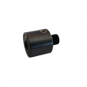 The Nichiryo / Oxford Adjusting Set Screw, All Volumes (Nichiryo), is a cylindrical metal component with a threaded black end and a round side opening, shown isolated on a white background.