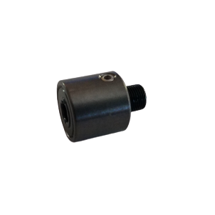 NI 00-NX2-0090027 The Nichiryo / Oxford Adjusting Set Screw, All Volumes (Nichiryo), is a cylindrical metal component with a threaded black end and a round side opening, shown isolated on a white background.