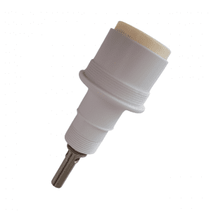 A white plastic and metal Nichipet EX / EX Plus Plunger Assembly & Plunger Head, 10mL (Nichiryo), with a cylindrical body and metallic tip, is shown on a white background.