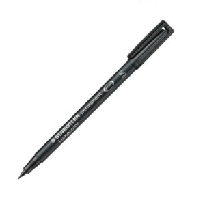 Staedtler Super Fine Marking Pen, 0.4mm Extra Fine Tip, Black, 10 Pack