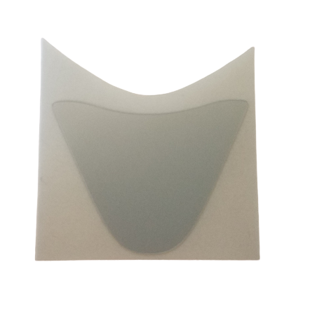 SA 736019 A light gray Picus / Picus NxT ID Sticker (Sartorius) with a darker gray, curved triangular shape in the center, displayed on a plain white background.