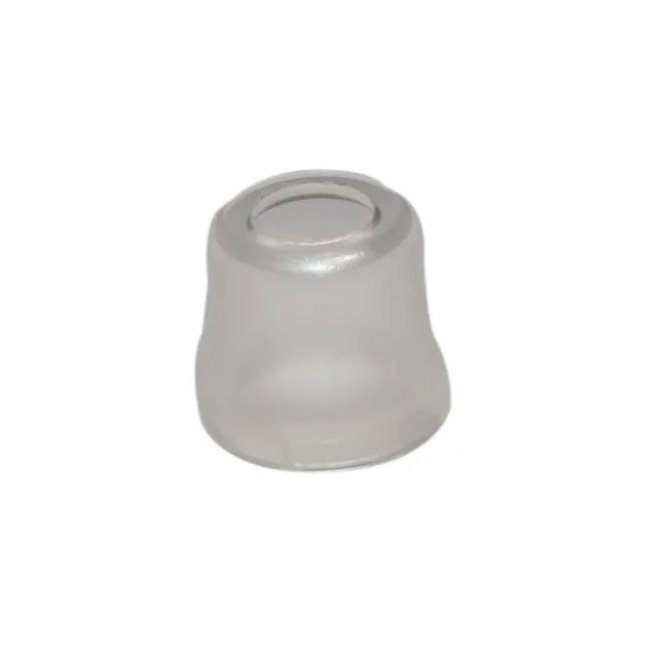The Labnet Ejector Cap, Single Channel, 2μL, 10μL (Labnet) is shown on a white background; this clear cylindrical silicone tip serves as a replacement ejector cap for Labnet single channel equipment.