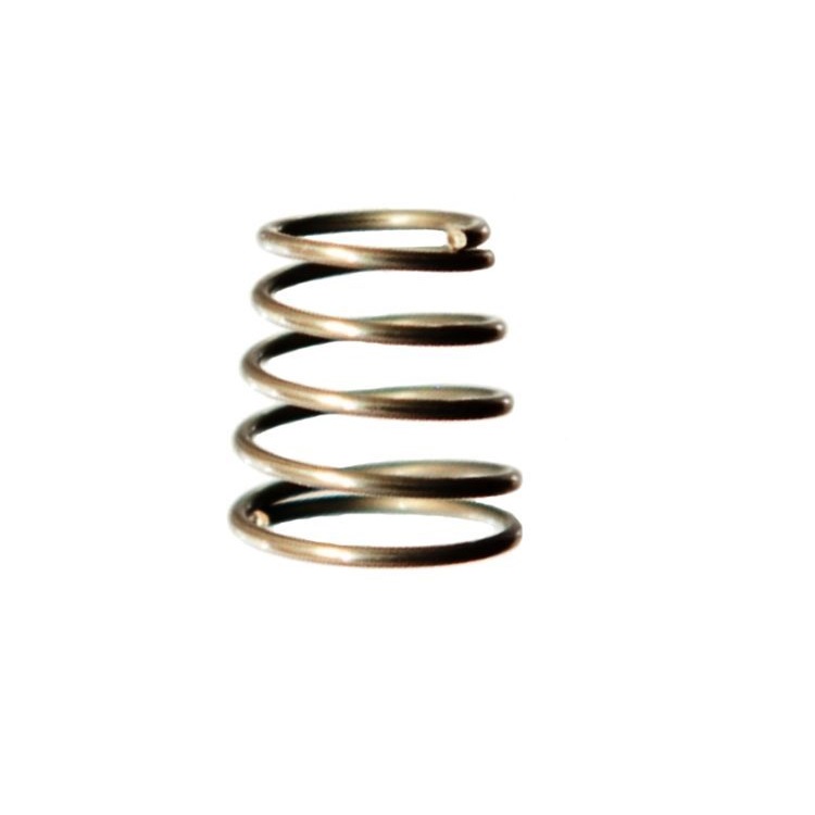 TS1131790 A close-up of the Finnpipette Piston Spring, Multichannel, All Volumes (Thermo Scientific), an essential compression coil for Thermo Scientific multichannel pipettes, shown upright on a plain white background.