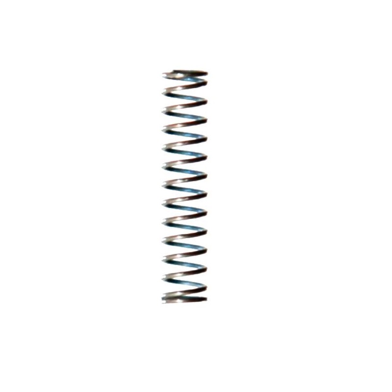 A single metal coil spring stands vertically on a white background, evoking the precision of the Finnpipette/Fisherbrand Dash Spring Single Channel (2μL, 3μL, 5μL, 10μL) by Thermo Scientific.