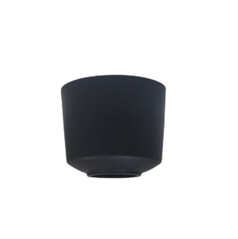 A plain, matte black ceramic cup with a cylindrical shape and slightly tapered base, reminiscent of the minimalist design of the Finnpipette F2 Tip Ejector Bottom, 10mL (Thermo Scientific), displayed against a white background.