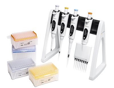 mLINE Mechanical Pipette Multipack, 3 Single Channel 10µl, 200µl, 1000µl + 1 Multichannel 8-ch 300µl