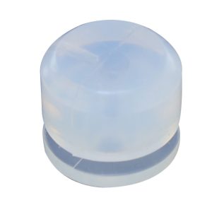 The S1 Pipet Filler Filter Retainer by Thermo Scientific is a clear plastic cap with a rounded top and flat base, shown against a white background. Designed for compatibility with Thermo Scientific equipment.