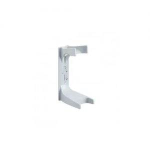 A white plastic Pipette Holder 2, designed for secure wall mounting or use with Repeater M4, Pipette Carousel 2, Charger Carousel 2, or Stand 2 (Eppendorf)—ideal for organized pipette storage.