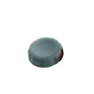 A Sartorius mLINE Grey Cap, All Volumes, is shown on a plain white background, highlighting its simple gray plastic design.