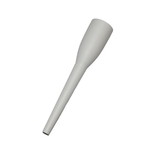 736038 A white plastic funnel with a narrow spout and wide top, positioned diagonally on a plain background, resembles the design of the Sartorius Picus/Picus NxT Tip Ejector Collar, 10μL.