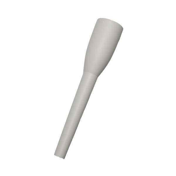 736039 A white, elongated plastic nozzle with a tapered design, often used for vacuums or blowers, similar in precision to the Sartorius Picus / Picus NxT Tip Ejector Collar, 120μL, 300μL.