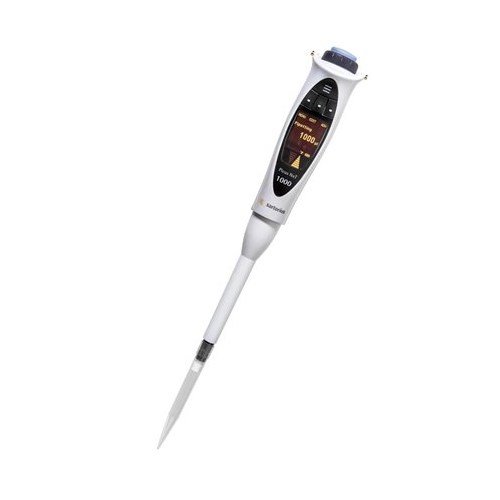 The Picus NxT Electronic Pipette, Single Channel, 50-1000μL (Sartorius), features a digital display for precise liquid measurement and transfer in laboratory settings.