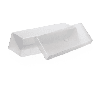 BrandTech Reagent Reservoir with Lid, PP, 60 mL, pack of 10—rectangular and clear—shown on a white background; perfect for multichannel pipetting.