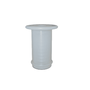 A translucent white plastic spool with flanged edges, like the Pipet Helper Silicone Pipette Adapter (Eppendorf), stands upright on a white background.