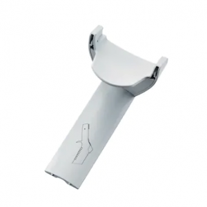 The Charger Shell 2 for Xplorer/Xplorer Plus, Pipette Carousel 2, and Charger Stand 2 (Eppendorf) is a white accessory with a flat, narrow nozzle and curved base, designed for efficient cleaning of upholstery or tight spaces.